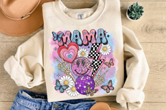 retro mama disco ball PNG sublimation | Mother's Day PNG T-S Product Image 3