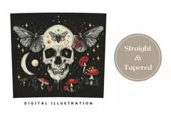 Mystical Tumbler Wrap Design, Skull Tumbler Sublimation Product Image 3