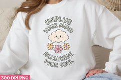 Unplug your mind, recharge PNG, Mental Health Product Image 3