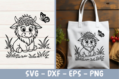 Baby Highland Cow svg|Highland cow clipart|Laser cut svg Product Image 3