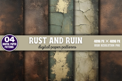 Rust and Ruin Digital Papers Background PNG Product Image 4