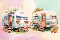 Watercolor Caravan Clipart Bundle, Christmas Bundle Product Image 4