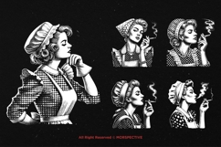 10 Bundle Dark Art Retro Housewife Vintage Women Sassy Mom Product Image 5