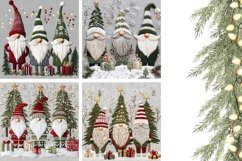 Embroidery Christmas Gnome Pillow Case, Gnome Pillowcase PNG Product Image 3