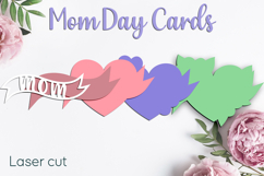 Mothers day cards laser cut, Mom gift card, Layered heart Product Image 3