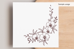 Orchid Floral Corner SVG Product Image 3