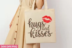 Hugs and kisses PNG, Retro Valentine Sublimation Product Image 3