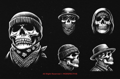 10 Bundle Dark Art Cholo Gangster Skull Mexicana Gangsta Product Image 5