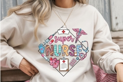 Super Nurse PNG, Nurse Life Sublimation Design, Cute Medical Product Image 3