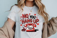 No You Hang Up Valentine Day Card Phone Design Vector Product Image 3