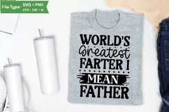 World's Greatest Farter I Mean Father SVG Cut File Product Image 3