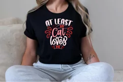 At least my cat loves me SVG, Valentine's Day S Product Image 3