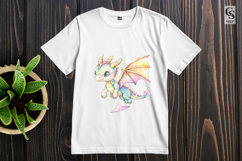Cute Flying Baby Dragon Clipart Sublimation PNG Product Image 3