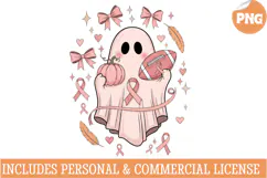 Breast Cancer PNG,Boo Ghost Pink Sublimation Design PNG Product Image 2