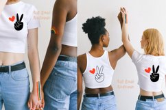 Peace sign silhouette and outline | Svg, Dxf and Png files Product Image 4