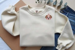 Cute Puppy Dog Face Keychain Embroidery Product Image 4