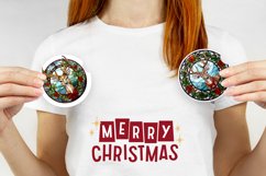 Stained Glass Christmas Car Coaster, Christmas Deer Coaster Product Image 3