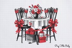 Red Black Glitter Plaid Clipart PNG Product Image 1