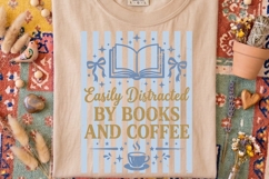 Easily Distracted By Books Png, Book Lover Sublimation Png. Product Image 3