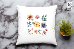 Floral Watercolor Clipart Sublimation PNG Product Image 3