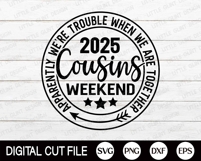 Cousins Weekend 2025, Girls Trip SVG, Summer Vacation Shirt Product Image 2