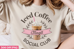 Iced Coffee Social Club PNG, Coquette Bow Positive Funny Sub Product Image 3