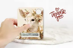 Cartoon Christmas Deer Money Card, Christmas Gift Card PNG Product Image 3