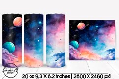 Space tumbler wrap, Cosmic landscape sublimation Product Image 1