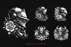 10 Bundle Dark Art Warrior Knight Rose Floral Kingdom Product Image 5