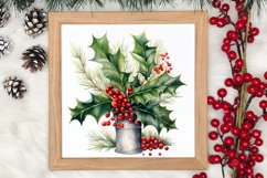 Winter Christmas Greenery Clipart, Christmas Greenery Clipar Product Image 3