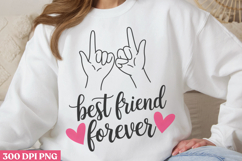Best friend forever PNG, True Friendship Sublimation PNG Product Image 3
