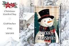 Cartoon Christmas Snowman Garden Flag, Winter Garden Flag Product Image 1