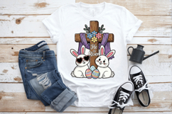 He is Risen Holy Cristian Easter Day PNG Sublimation Design Product Image 3