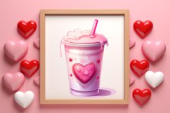 Valentine Coffee Cup Sublimation Clipart Product Image 4