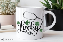 Lucky Nurse St Patricks Day Sublimation PNG Product Image 2