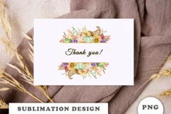 Watercolor Thanksgiving Frame Clipart png Product Image 3