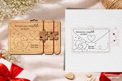 Valentine's Day Couple Bracelets Laser Cut | Glowforge | SVG Product Image 2