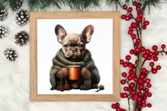 Christmas Dog And Coffee Clipart, Christmas Clipart Product Image 3