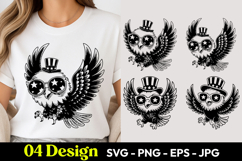 Cool Owl Cartoon SVG PNG Product Image 1