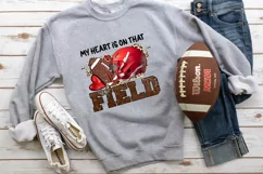 My heart is on that field Football Sublimation Design Product Image 3