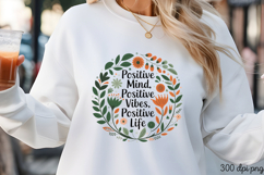 Positive Mind Positive PNG, Stay positive sublimation PNG Product Image 3