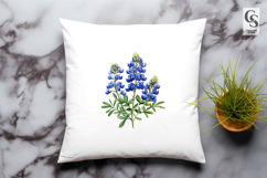 Watercolor Bluebonnet Wildflower Clipart Sublimation PNG Product Image 3