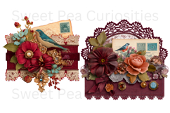 Tags, Flowers, Label, Ephemera, PNG, Junk Journal, clipart Product Image 3
