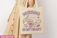 Nursing in my heart PNG, Nurse Sublimation PNG Product Image 3
