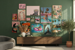 Bundle 200 Maximalist Wall Art,Funky Animals,Trendy Decor Product Image 5