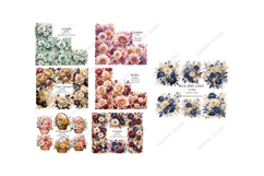 Flowers Mega Clipart Bundle, Floral Clipart, Huge Bundle Product Image 3