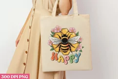 Happy, Bee Happy PNG, Bee Sublimation PNG Product Image 3