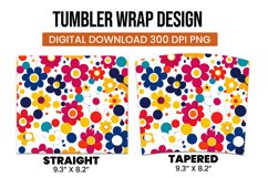 Floral Pattern Tumbler Wrap Sublimation Design Product Image 3