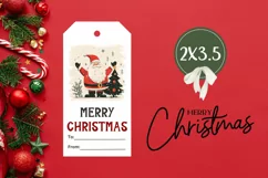 Santa Claus Gift Tag, Cartoon Christmas Gift Tag Designs Product Image 3