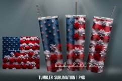 Patrotic 20 oz Tumbler Wrap | Tumbler Wrap Sublimation Desig Product Image 3
